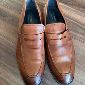 Cole Haan Men's Brown Leather Slip-On Loafers